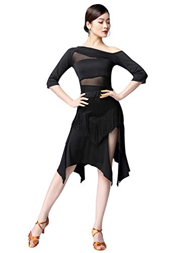社交ダンスレッスンウェア★Ballroom Dance Lesson Wear Amazon.com: ZX Ballroom Dance Dresses for Women Fringed Lace Back